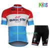 Kind Fietskleding (Fietsshirt + Fietsbroek Kort) 2017 Quick-Step Floors Luxemburgs kampioenschap Kids